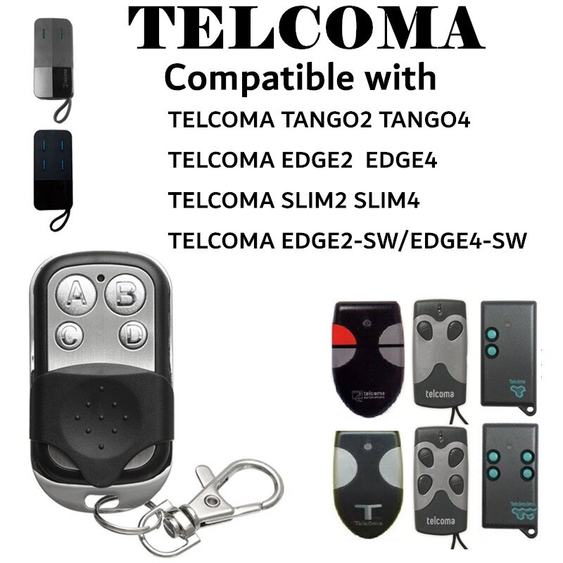 TELCOMA Kante 2 Fernbedienung, KLONENSender 433,92 MHz, TELCOMA Kante 2 Tor Garagentoröffner Garagenbefehl Ferngarage