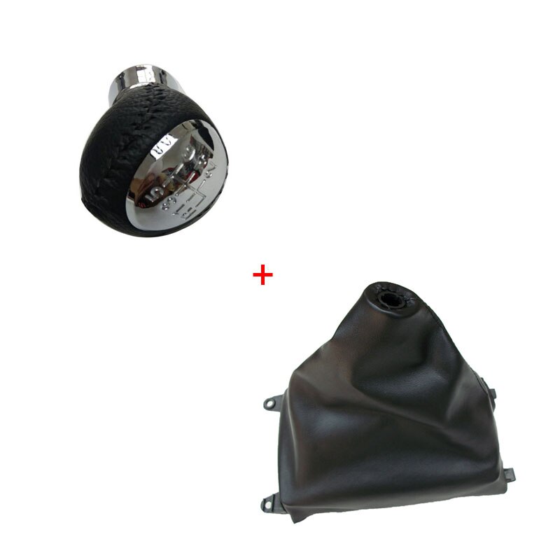 Pomo de cambio de marchas de cuero PU para MAZDA, accesorios de estilo de coche, 5/6 velocidades, para MAZDA 6, 2002, 2003, 2004, 2005, 2006, 2007: 6s knob leather