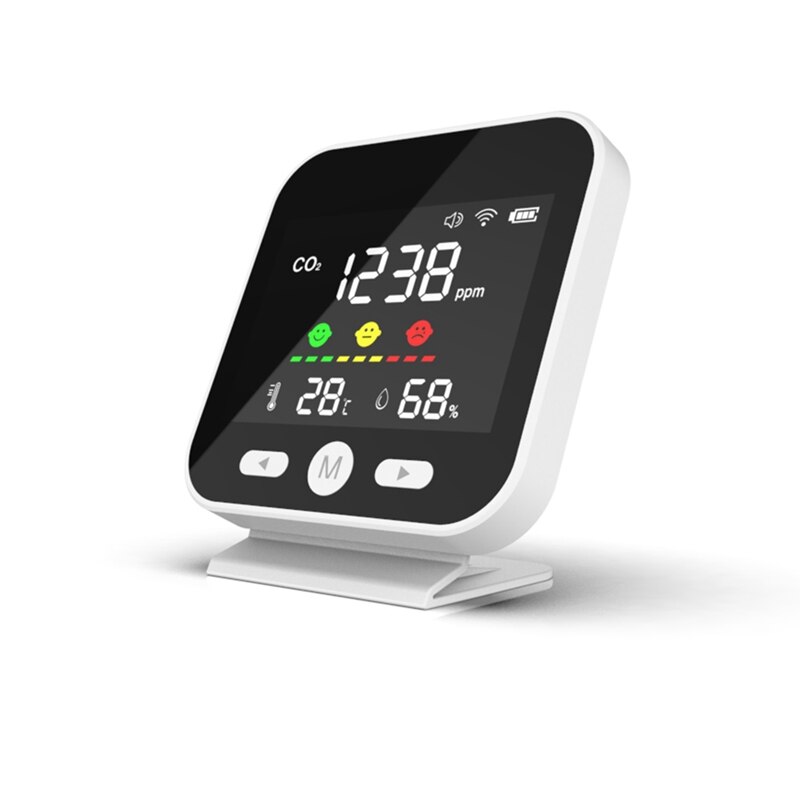 Moniteur D'Air Intérieur WiFi Tuya 10 En 1 - Capteurs CO2, PM2.5, Température, Humidité - Écran 2.8" - 2