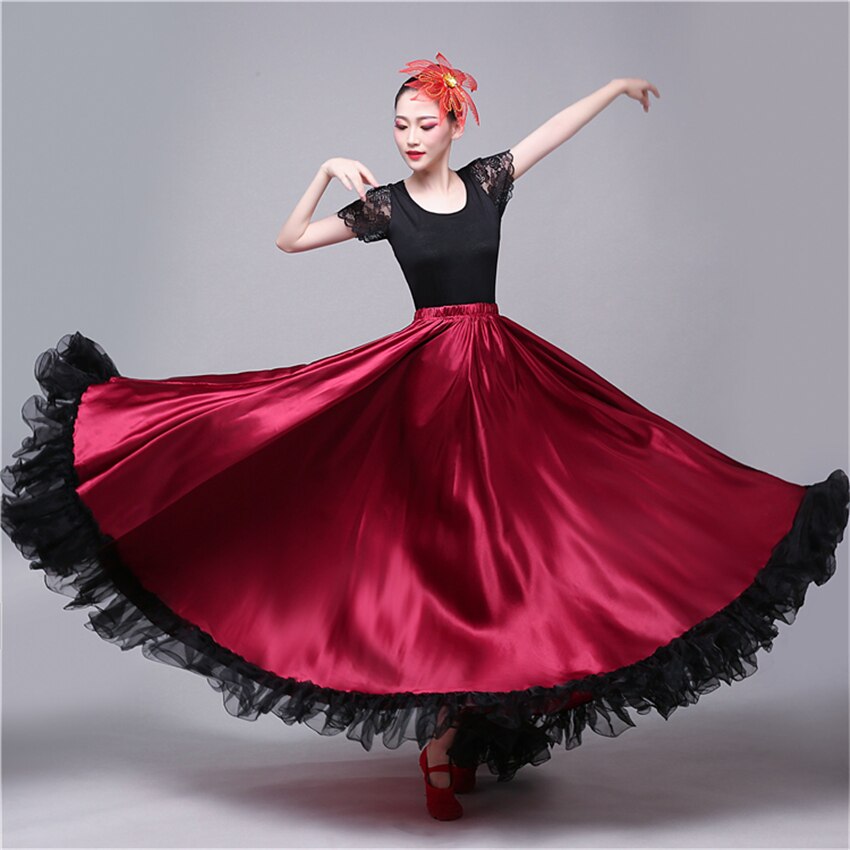 Flamenco Röcke Spanisch Kleid für Frauen tanzen Kostümich Zigeuner schwingen Felsen Chor Bühne Leistung Spanien Stierkampf Bigdance