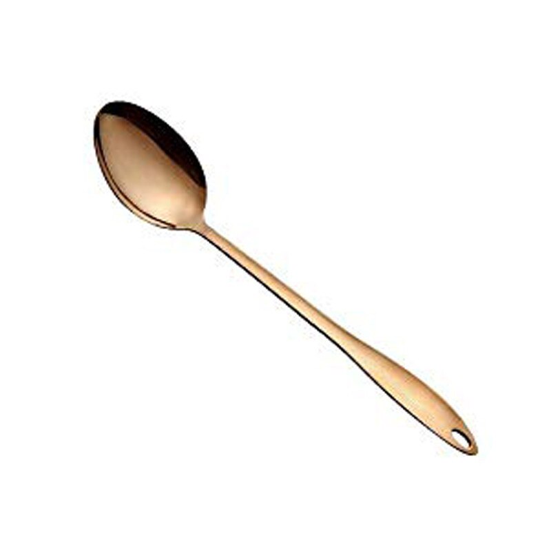 1pc titanpläterade rostfritt stål matlagningssked spade kökssats hem kök kök matlagning verktygssats cocina utensilios: Offentlig sked