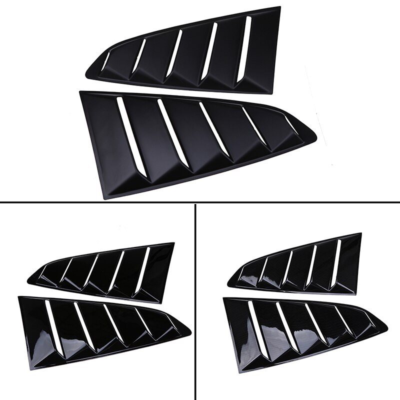 Bagkvarter vindue lameller øger spoiler bil tunning panel side luftventilationsdæksel til ford mustang fastback bildel