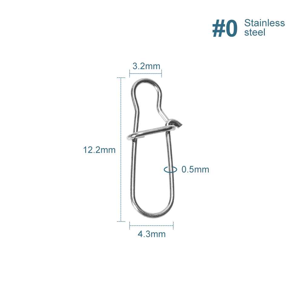 Noeby Stainless Steel Lock Snap Fishing Connector Fast Clip Swivel Solid Rings Safety Snaps Fishing Hook Tackle Snap: Yellow