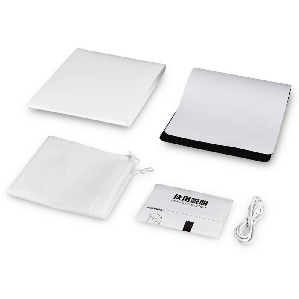 Mini Foldinglightbox Fotografie Studio Softbox Led Light Camera Foto Achtergrond Foto Studio Lightbox Tent Kit Voor Dslr Camera