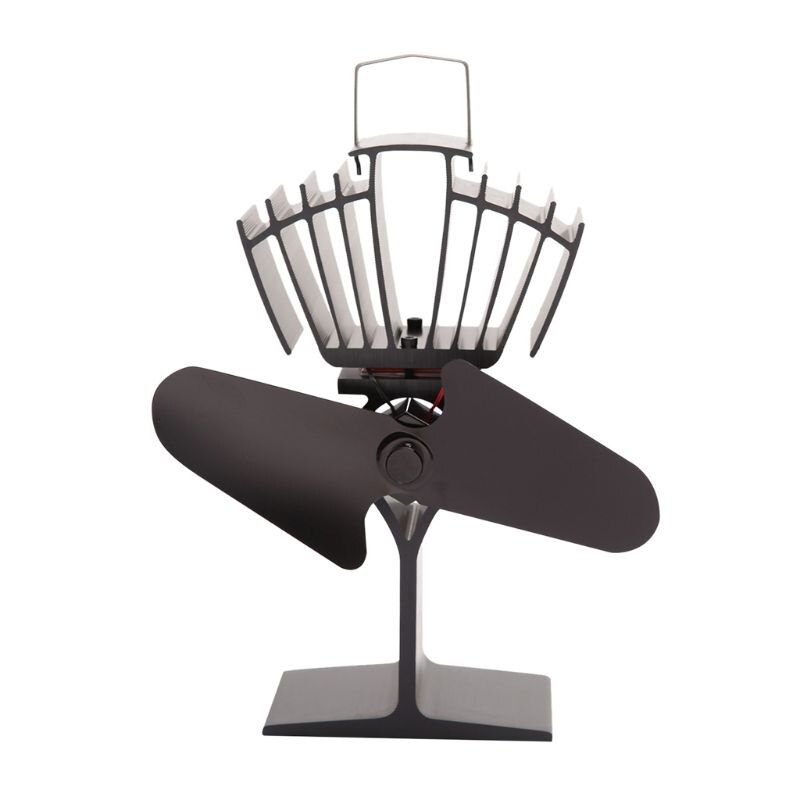 Ventilateur de cheminée auto-alimenté, 2 lames, , efficace pour la chaleur de grande pièce, brûleur de bûches à bois
