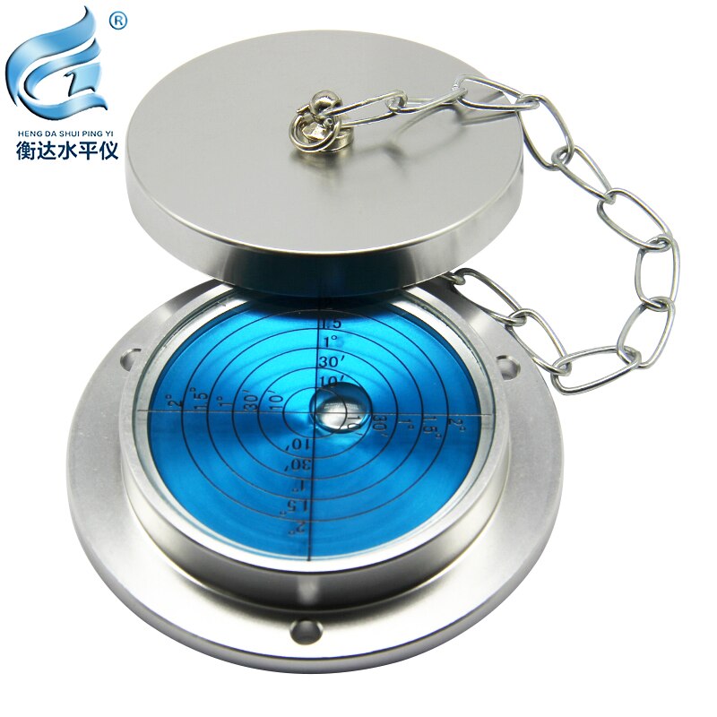Metalen Flens Niveau Meter Kraan Niveau Bubble Boren Machine Waterpas Meter 80x62x15mm: Bruin