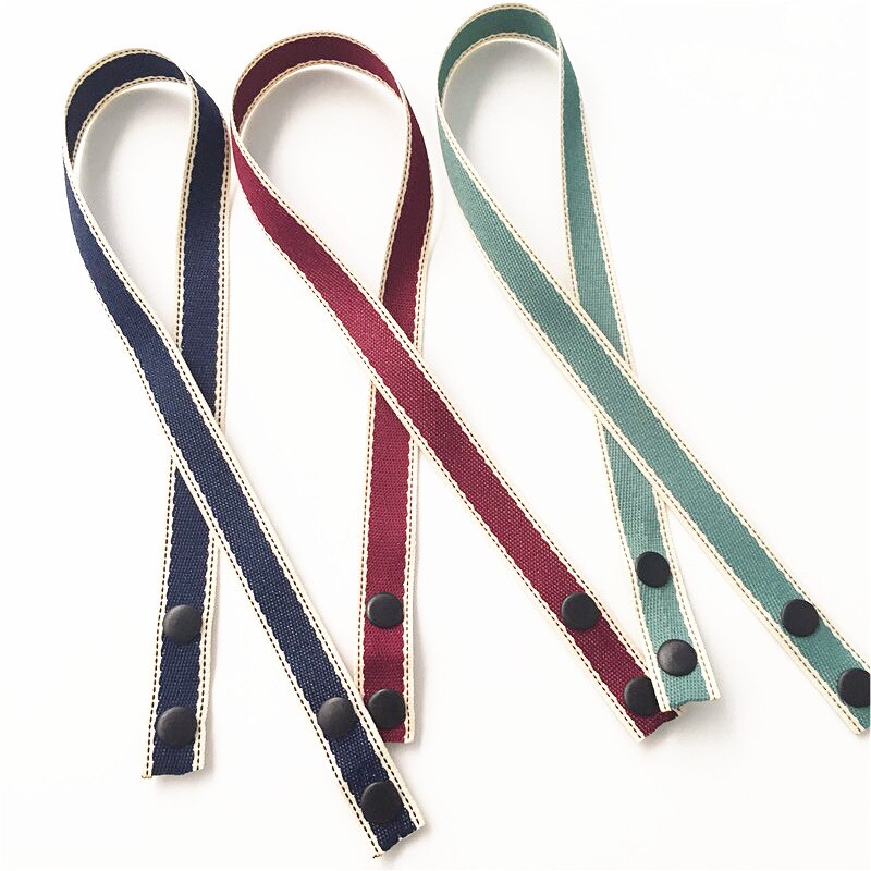Lanière de porte-masque en tissu, 1.5 cm de largeur, 3 pièces par Lot: Denim Navy Wine Blue