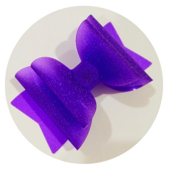 3,5 zoll Wasserdicht Prinzessin Griffe Gelee BöGen Haar BöGen Haarnadeln tanzen Party Bogen Haar Clip matt Strukturierte funkeln BöGen: Violett
