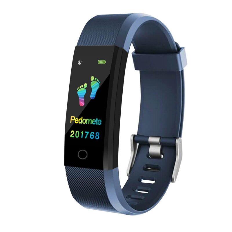 Watechgy Smart Armband Id115 Plus Kleur Screen Sport Stappenteller Horloge Smartband Fitness Traker Bluetooth Waterdichte Slimme Band: Blue