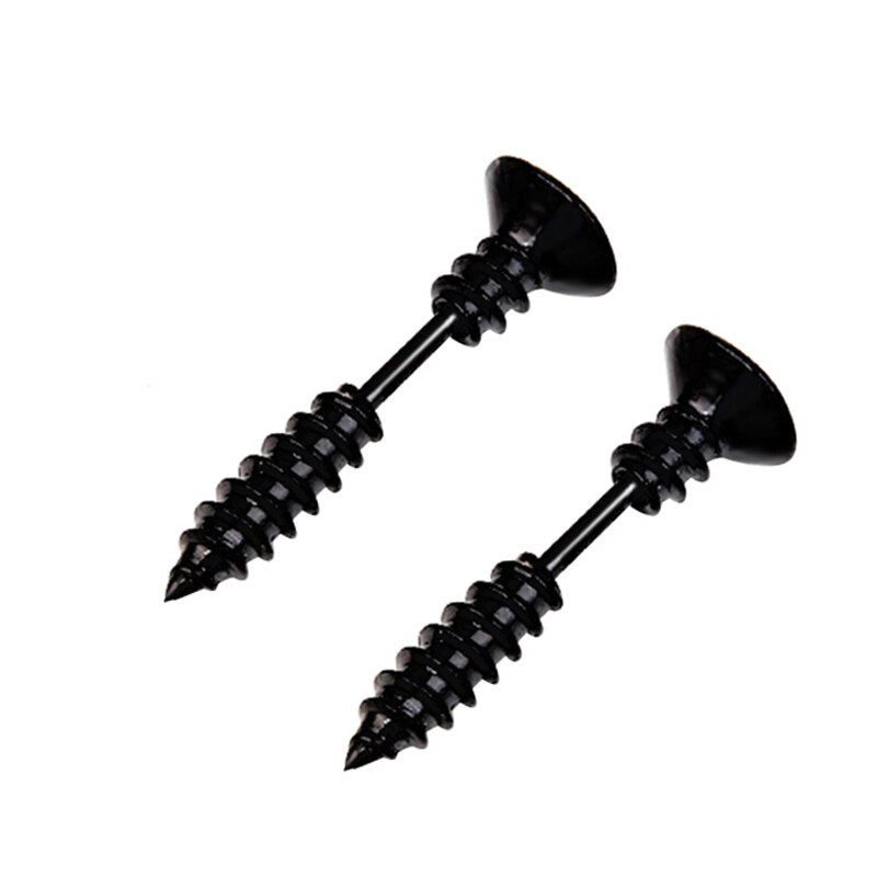 Pendientes de acero inoxidable con forma de cruz para hombre y mujer, aretes, estilo gótico, Punk, 1 par: Style 5