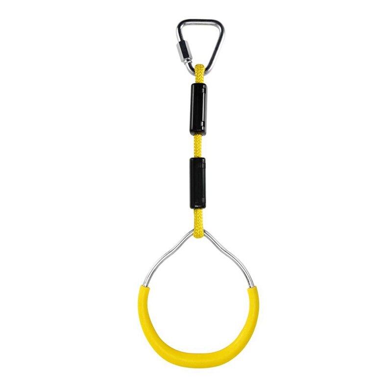 2x gynge gymnastik ringe børn trapez bar pull up gym ringe ring til børn drenge piger gul & rød