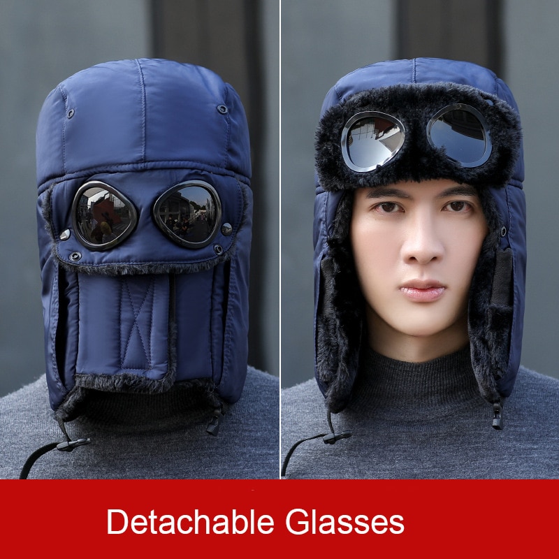 Gorros negros de invierno para hombres, mujeres y niños, gorro impermeable de lana gruesa de poliéster, ideal para esquiar al aire libre,