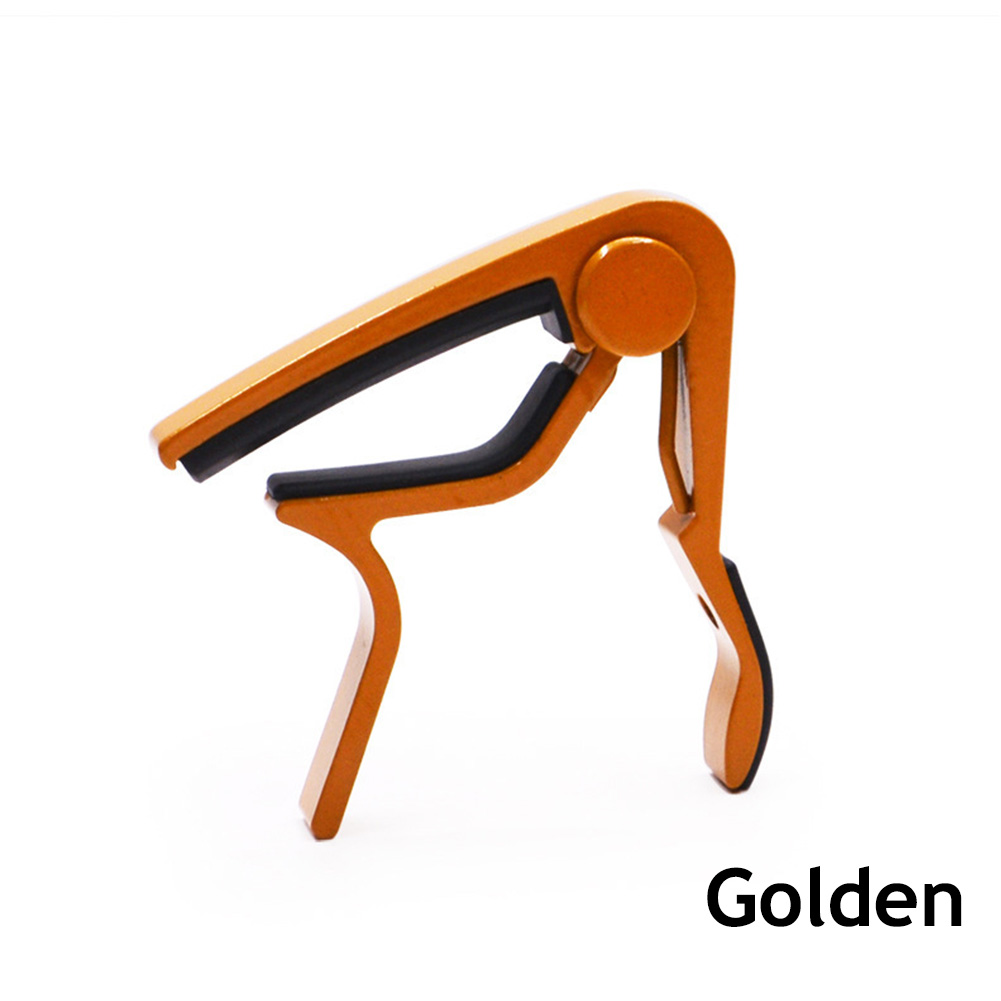Cejilla de guitarra, Capo para guitarras acústicas y eléctricas de 6 cuerdas, mandolina de ukelele, aleación de aluminio, abrazadera de cambio rápido, accesorios para llaves: Oro