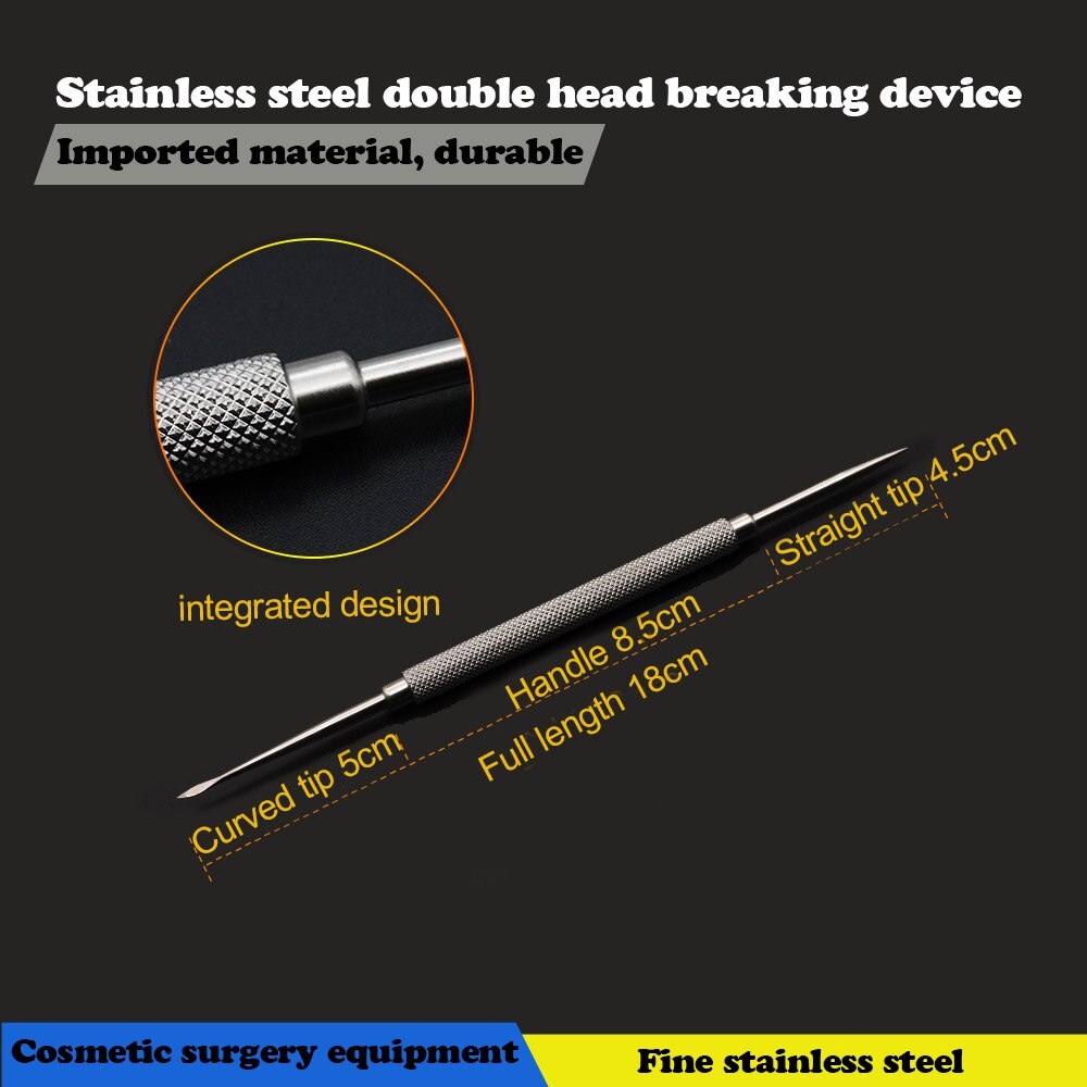 Gezichtsweefsel Punctie Gids Naald - Roestvrij Staal Huid Gids Breker Tool: M