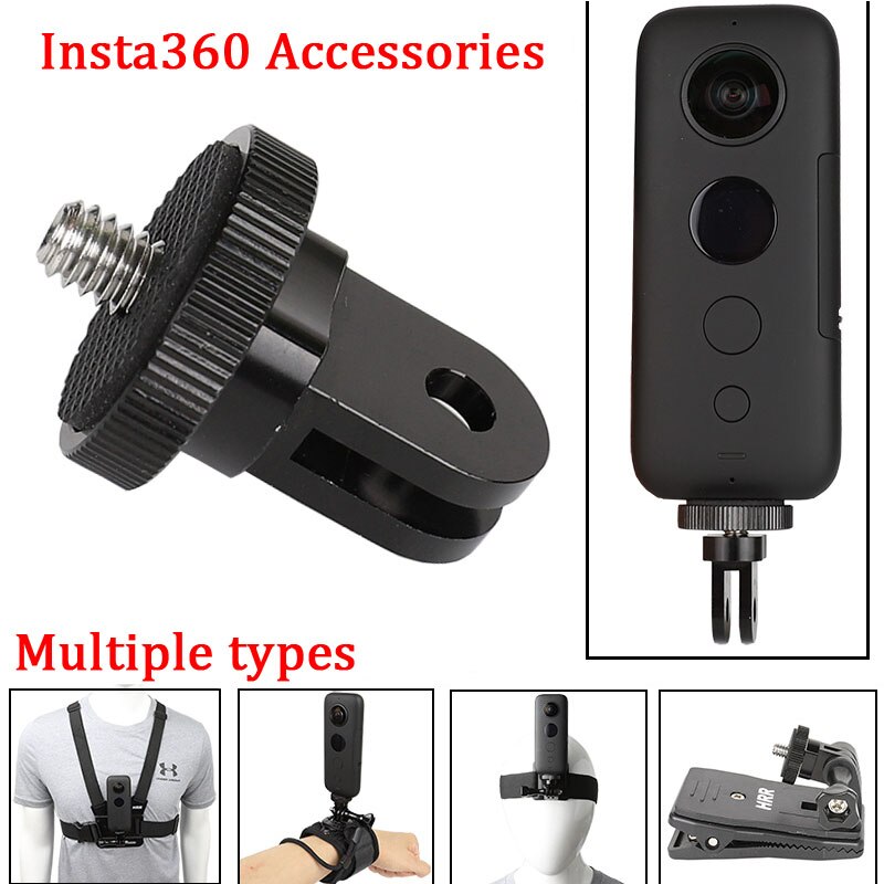 Accessories for Insta360 One X X2 Panoramic Camera Screw Adapter Bike Mount Holder Clip Selfie Stick Strap Case