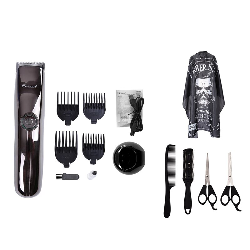 hair clipper rechargeable trimmer lithium battery Titanium alloy blade cutter adjustable comb Fine-tuning 110-240V: 06