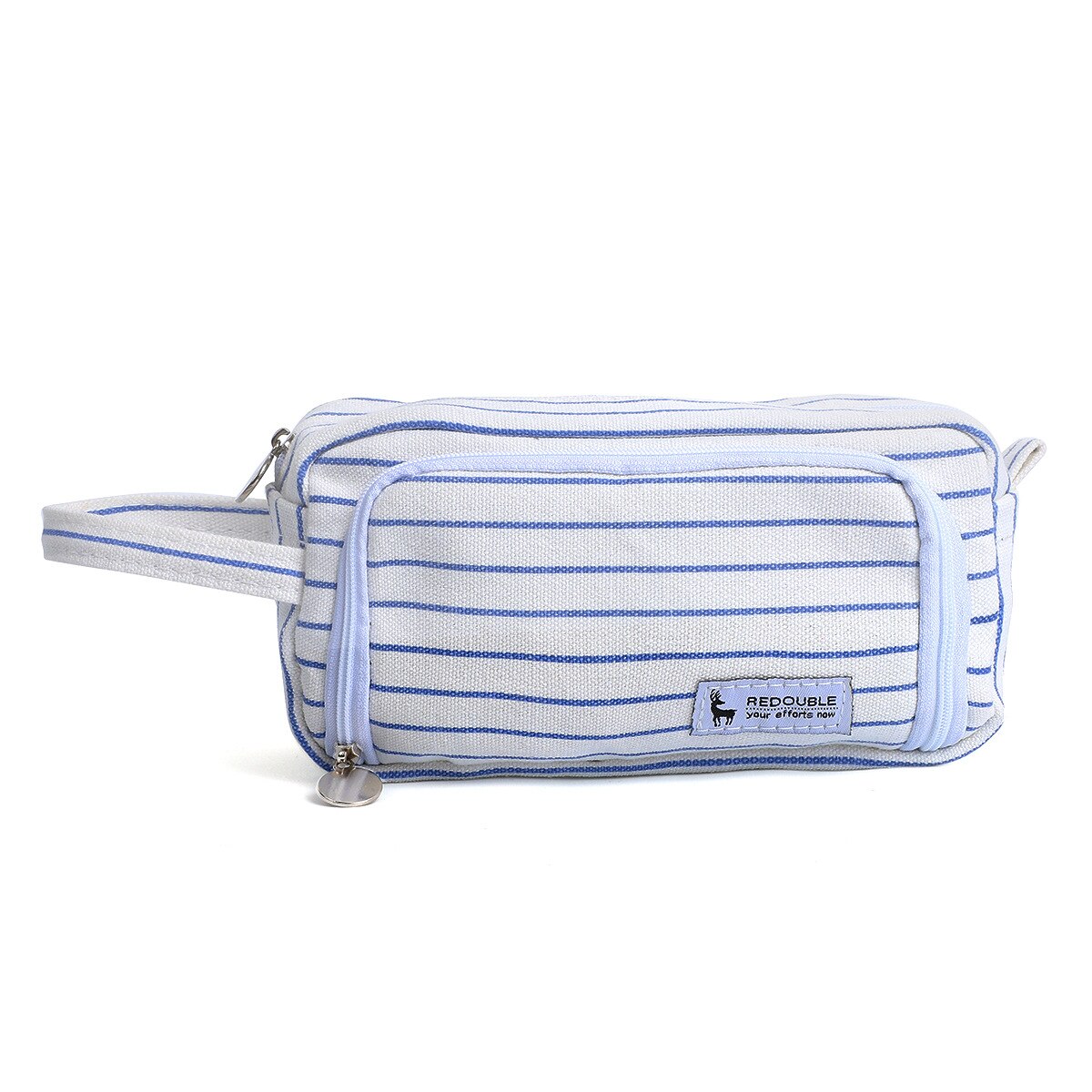 bref grille étudiant Double couche porte-crayon école stylo étui pour filles garçons papeterie grande toile crayon sac estojo escolar: 6