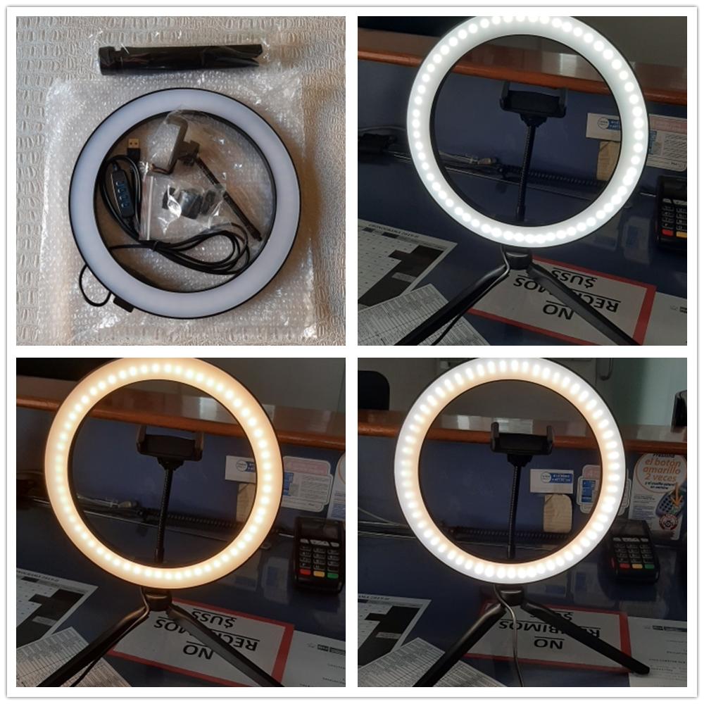 LED Ring Light - 16/20/26cm Selfie Light with Tripod - Dimmable Cradle Head for Video Studio