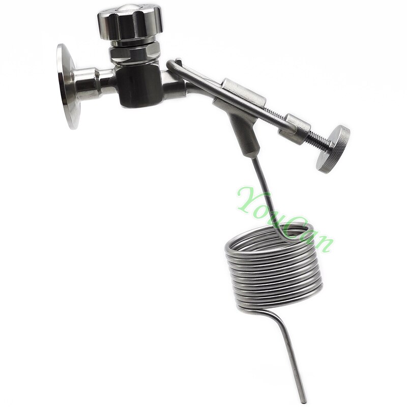 304 Stainless Steel 1.5" Tri Clamp Sample Valve, stainless steel Sampling Coil Conical Fermenter Accessories
