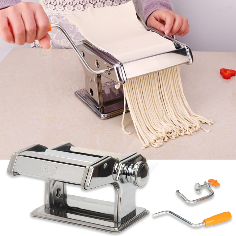 Stainless Steel Manual Noodle Press Machine Household Multifunctional Dumplings Wonton Skin Rolling Machine with Hand Crank