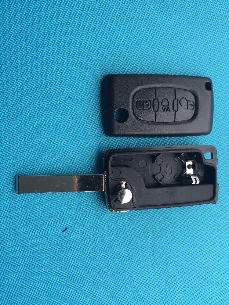 Für Citroen C4 Picasso 3 Taste Key FOB Remote Fall Flip Shell Blank Licht HU83 Klinge Uncut Mit Nut Auto zubehör Teile