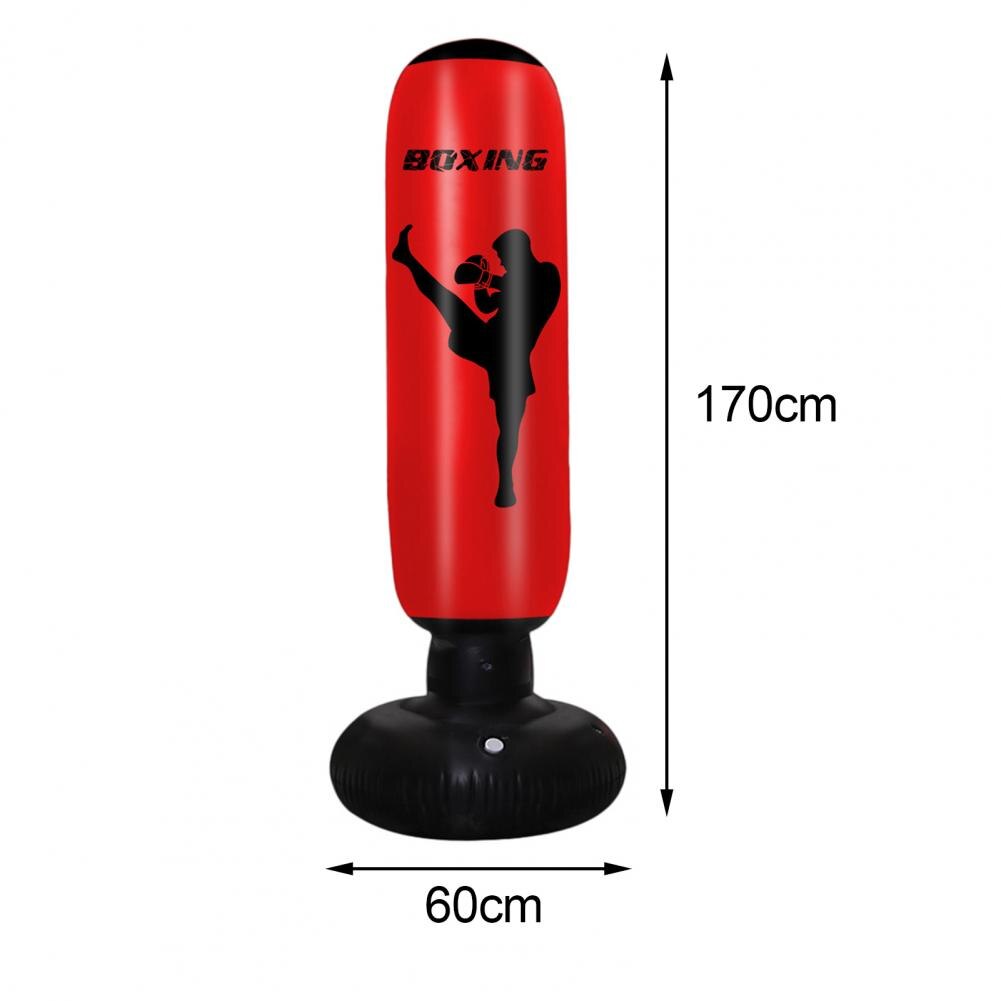 Saco de perfuração inflável para adultos e crianças, Free Standing Boxing Bag, Kicking Sandbag, PVC Inflável Tumbler, 170cm