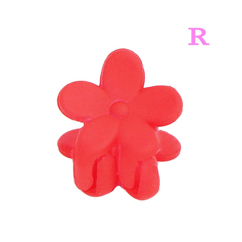 10 Pcs/Set Baby Girls Mini Hair Jaw Clip Cute Candy Pink Mixed Color Flower Hair Claw Children Hairpin Hair Accessories: 10 Pcs Style R