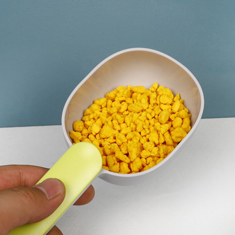 Pet Spoon Universal Dog Food Cat Food Spoon Dog Teddy Cat Grains Snack Bag Clip Handle Strap Clip Convenient Portable Spoons