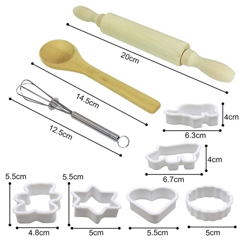 13 stück freundlicher Kochen Backen Spielzeug einstellen, Küche Utensilien Backen Werkzeuge Spielen Haus Kuchen Schürze Für freundlicher Rolle Spielen
