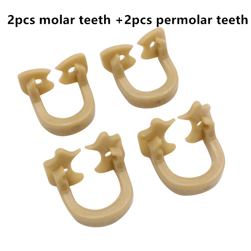 Abrazaderas de presa de goma Dental, Clip de barrera de goma, Material de resina para instrumento de laboratorio Dental, producto de odontología, 2 uds.: B