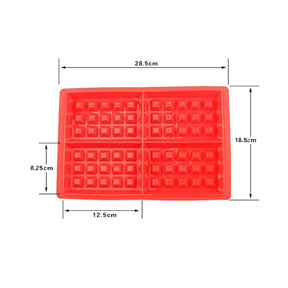 1Pcs Diy Siliconen Wafel Maker Mold 4 Grids Anti-aanbak Muffin Cake Cookie Chocolade Mould Bakvormen Set Keuken Bakken Tools