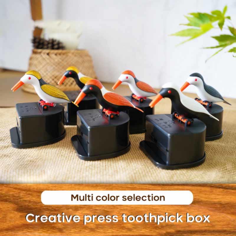 Bird Toothpick Box Home Furnishing Toothpick Box Upgraded Version Automatic Press Toothpick Box Table Decoration