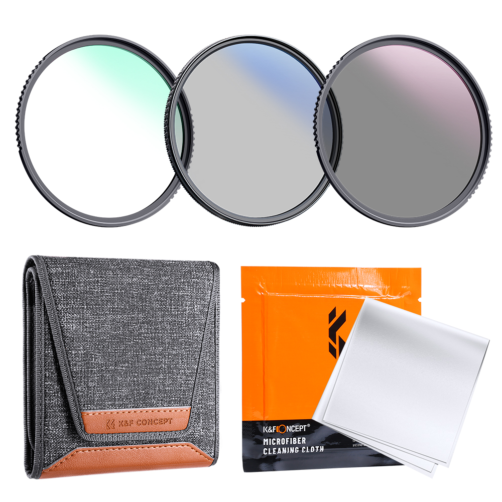 K &amp; F Concept Filter Kit Netural Dichtheid ND4 Mc Uv Filter Cpl Camera Lens Bundel 1Pcs Cleaning Pen en Filter Pouch 58Mm 62Mm 67Mm