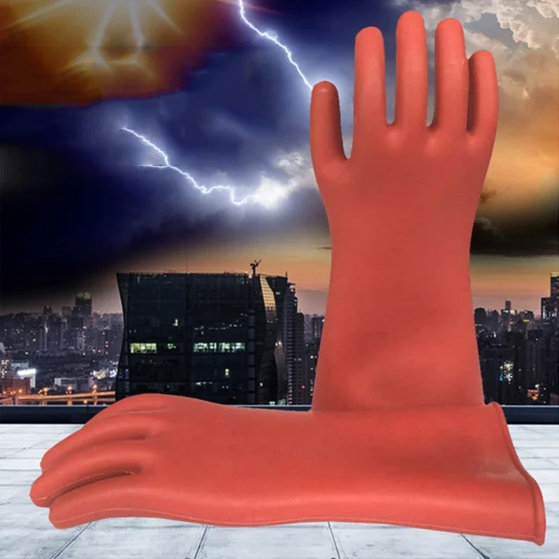 Anti-electricity Protect High Voltage Electrical Insulating Gloves Rubber Electrician Workplace