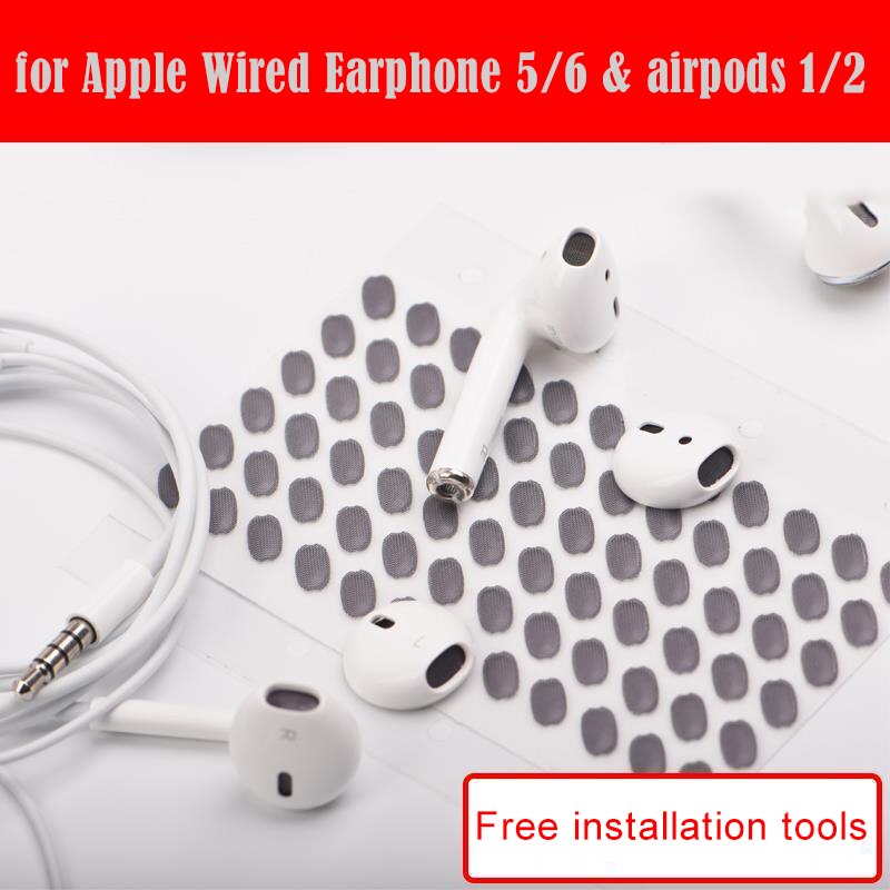Replace Metal Earphone Dustproof Net Waterproof Filter Sound Outlet Antirust Sticker Earpiece Handset & Adhesive for Airpods 1 2