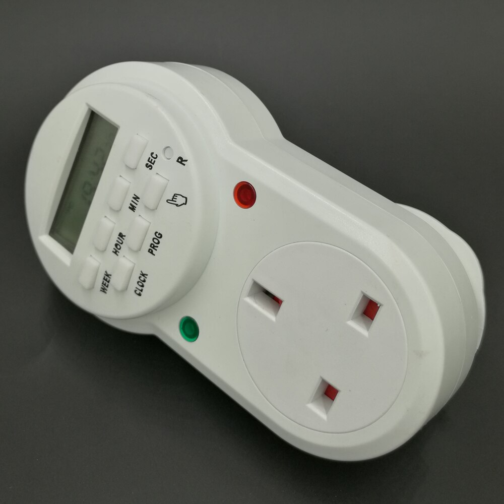Home Security 220V AC Mains Plug Digital Timer Time Clock
