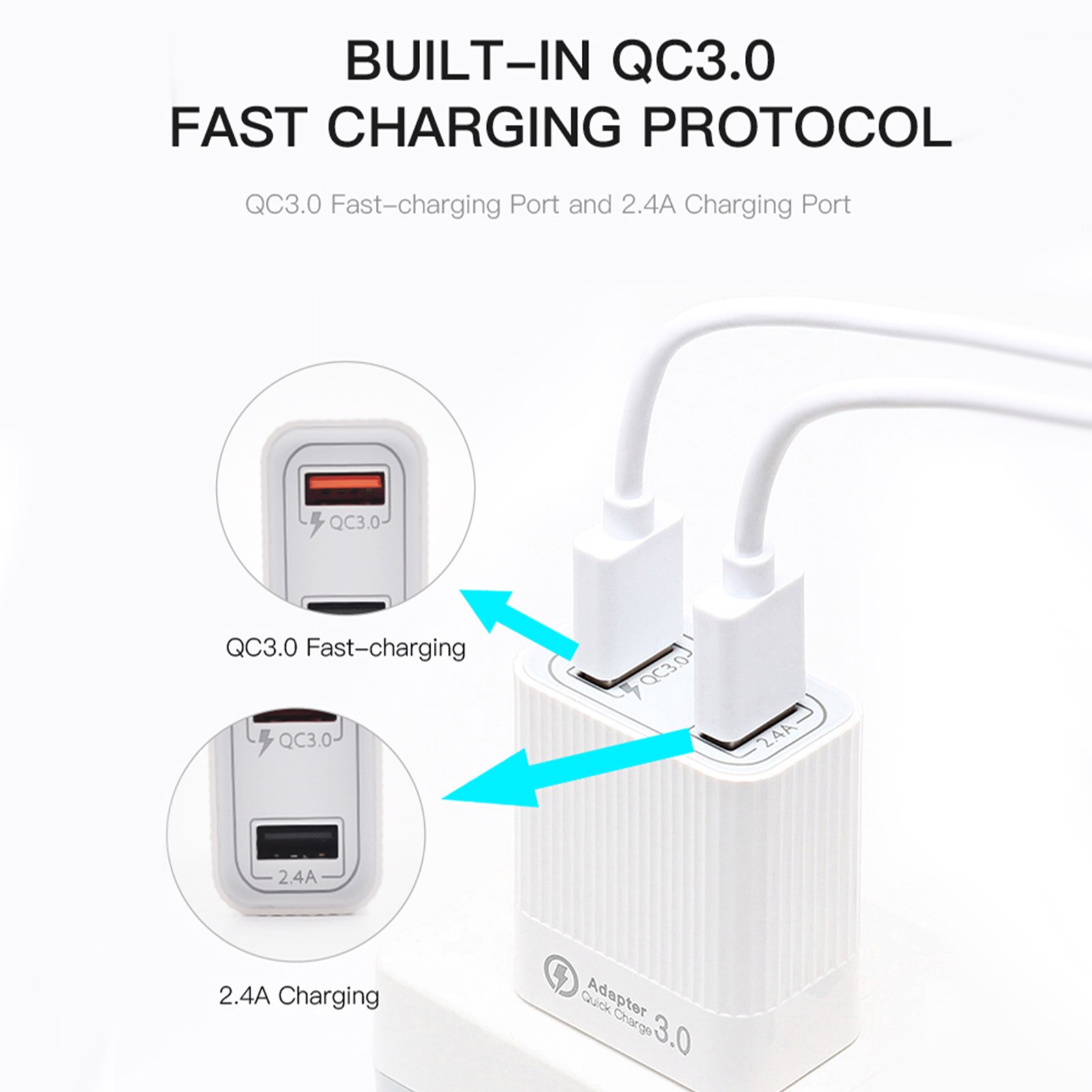 Quick Charge 3.0 Snel Opladen Charger Power Adapter Dual Usb-poorten Compatibel Met Dji Mini2 Charger