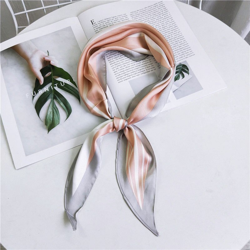 negro amarillo Rosa pelo cuello pañuelo para lazo Collar señoras seda largo flaco bolso de mano bufandas pañuelo pañuelos: Rosa
