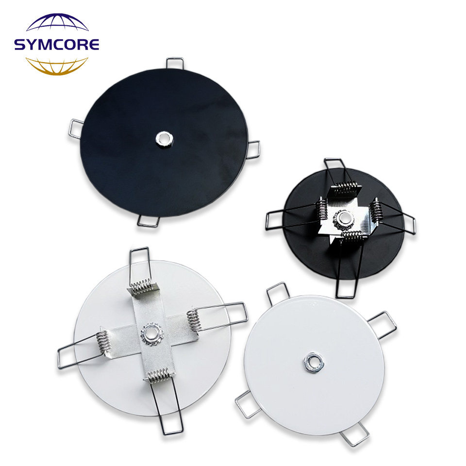2Pcs Circular Lamp Holder 100-140mm Ceiling Mounted To Concealed Pendant Chassis Accessory 10mm Inner Hole Cover Spring Lamp