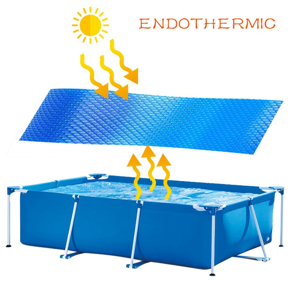 Zwembad Copertura Per Piscina Solare 15ft Piscina Copertura Zwembad Copertura Della Piscina Solare Della Copertura Del Piede di Cui Sopra Terra Blu di Protezione di Nuoto Piscina