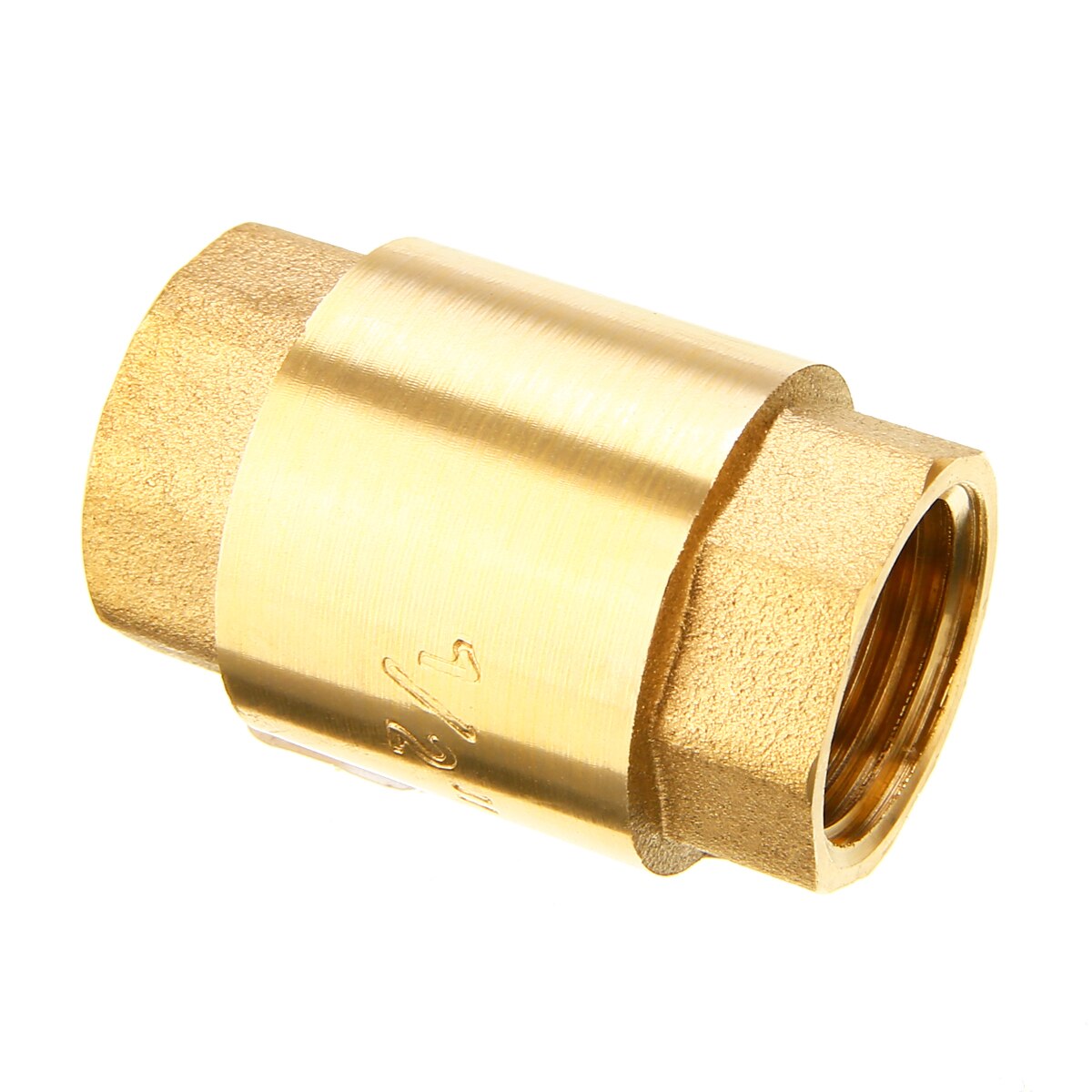 1pc 1/2'' NPT Brass Thread In-Line Spring Check Valve 200WOG