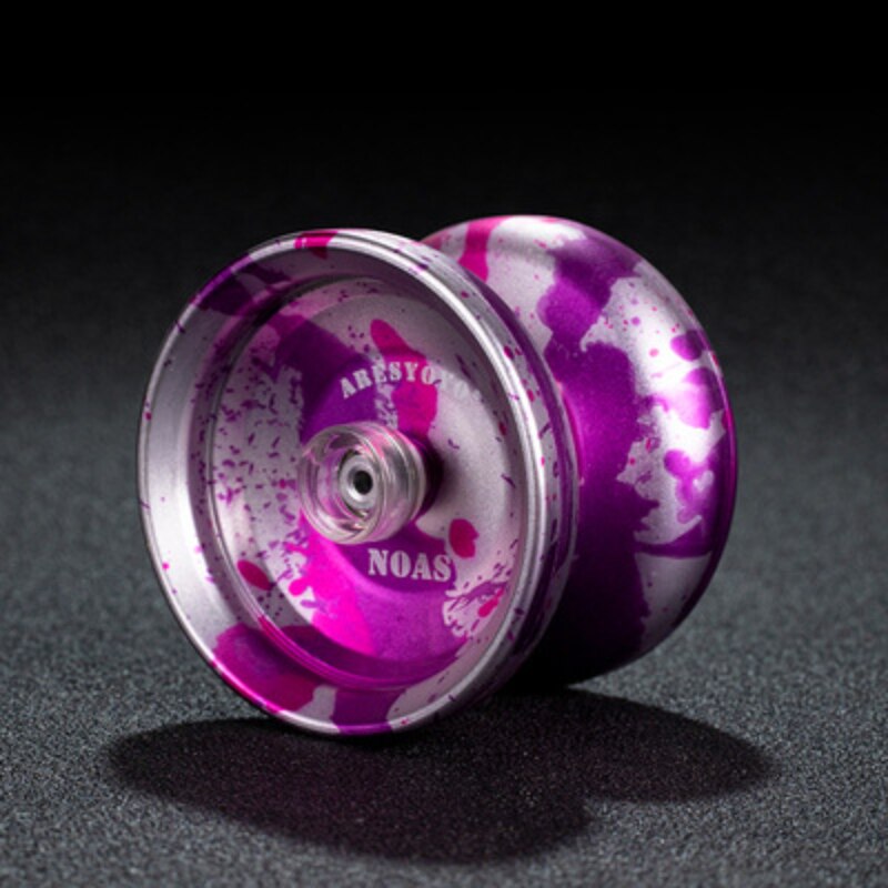 Aresyoyo Noas Magicyoyo Long Sleep Unresponsive Metal Yo-yo Alloy Competition Yoyo Children&#39;s Classic Toys: Purple Silver