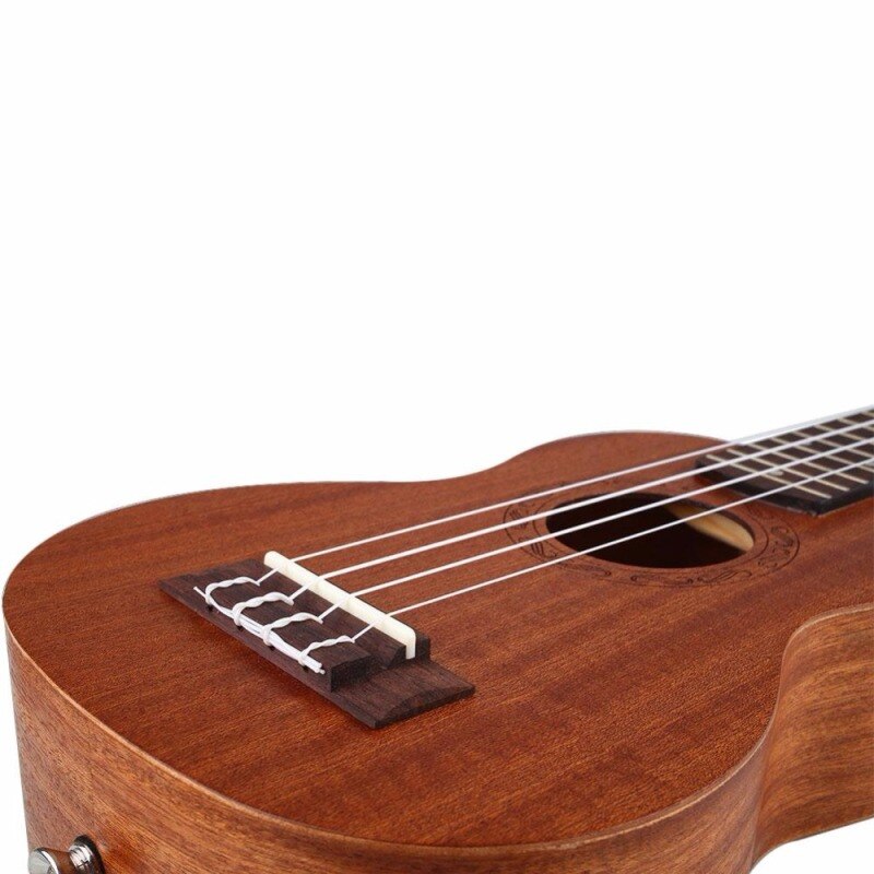 21Inch Soprano Acoustic Electric Ukulele Guitar 4 Strings Ukelele Guitarra Handcraft Wood White Guitarist Mahogany Plug-in
