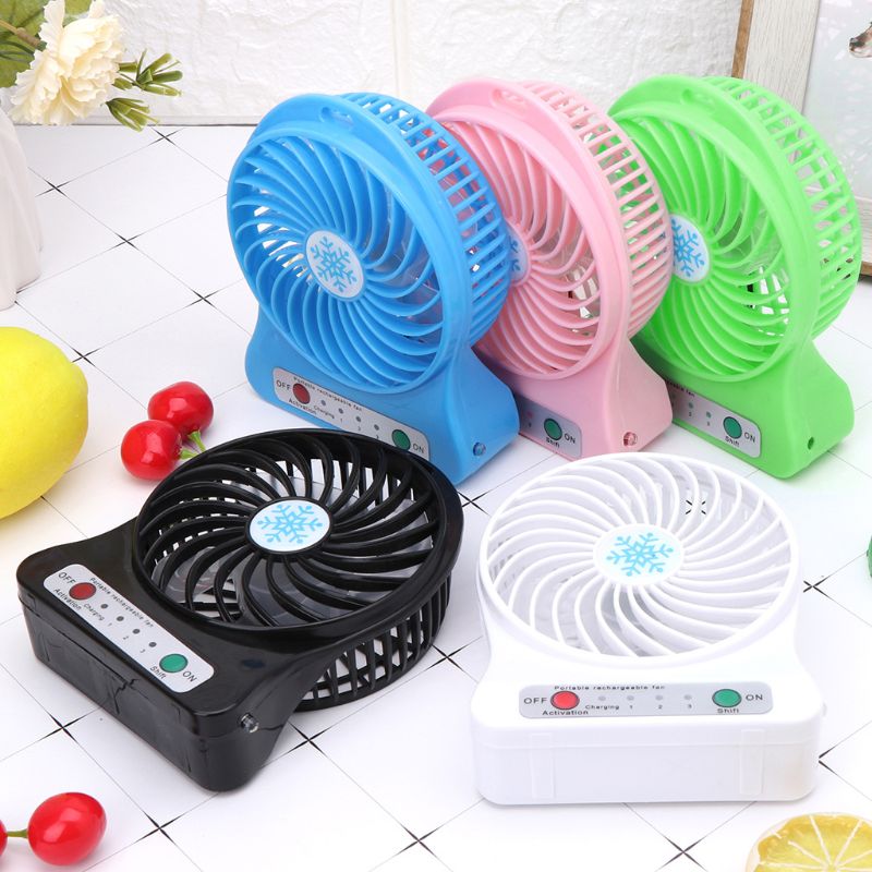 Ventilador USB portátil para escritorio, 5W, para ventilador de luz LED al aire libre, sin batería 18650