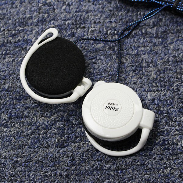 Ohr Haken Kopfhörer Verdrahtete Kopfhörer 3,5mm Super Bass Headset Mit Mikrofon Sport Kopfhörer für iPhone Samsung Xiaomi Huawei: WHITE