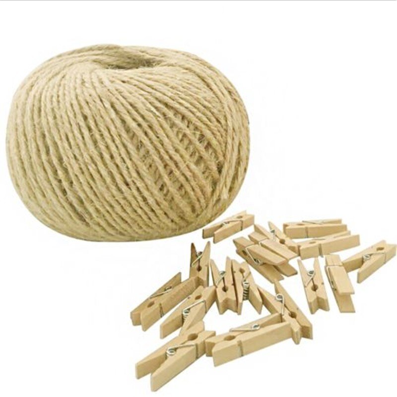 100Pcs Mini DIY Wooden Clothes Photo Paper Pegs Clothespin Cards Craft Clips Decoration