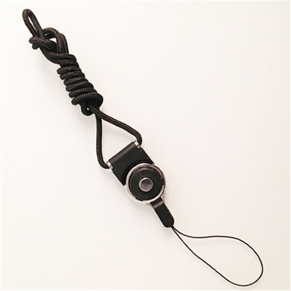 3 pièces Badge bobine doigt anneau lanière porte-Badge cou sangles pour téléphone portable rétractable porte-clés sangles corde papeterie: black