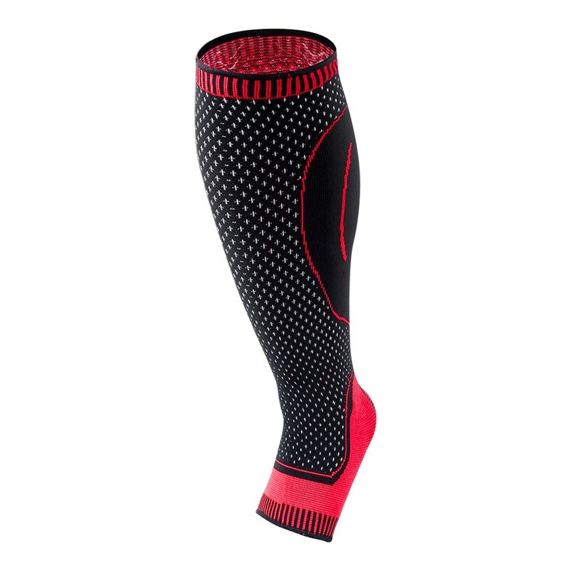 1pc Leg Sleeve Cover Long Breathable Knitted Ankle Compression Protector football non-slip training soccer football leggings: BR / L