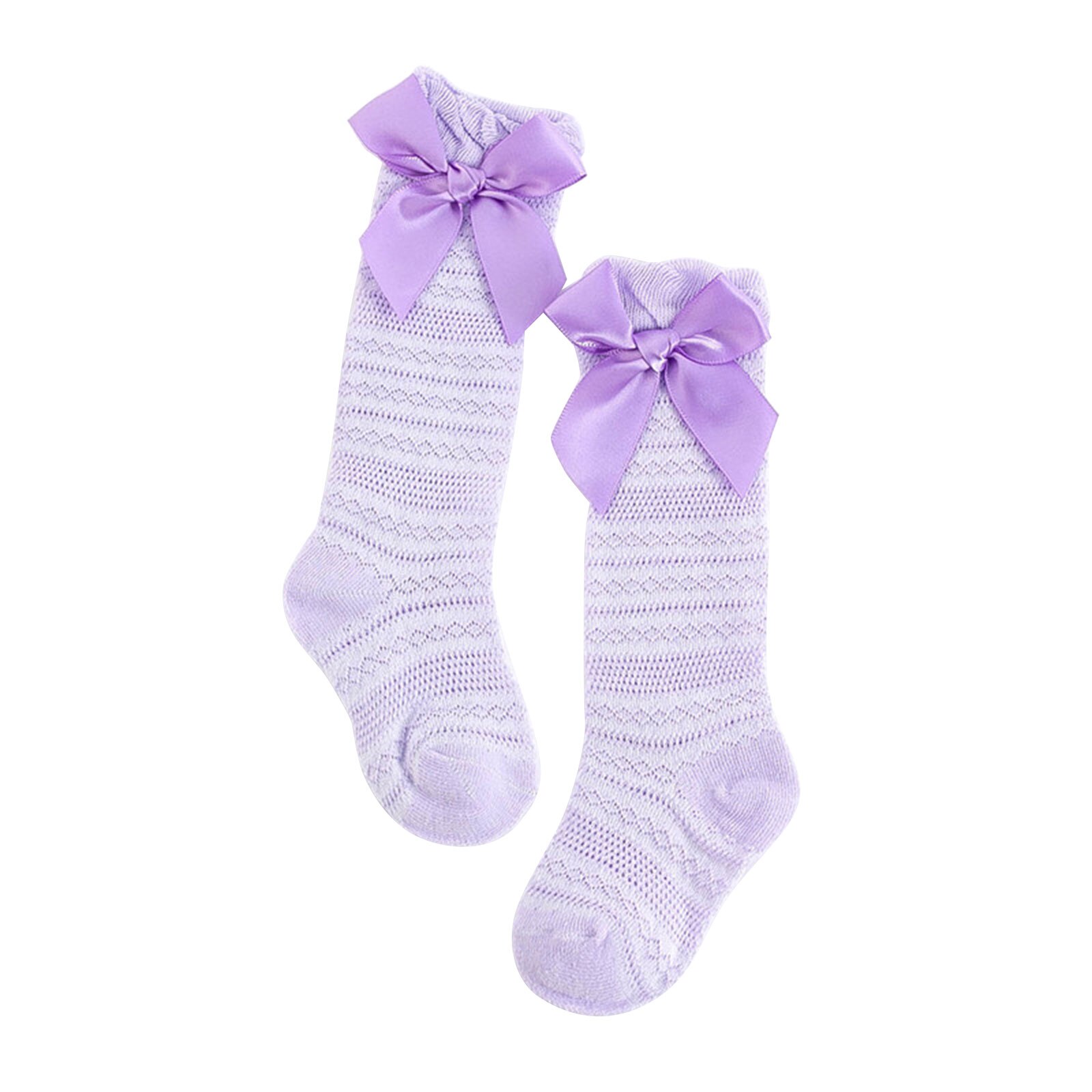 0-3t da criança do bebê meninas meias de algodão recém-nascido arco-nó collants princesa infantil meia-calça longo mais quente primavera algodão: ROXO