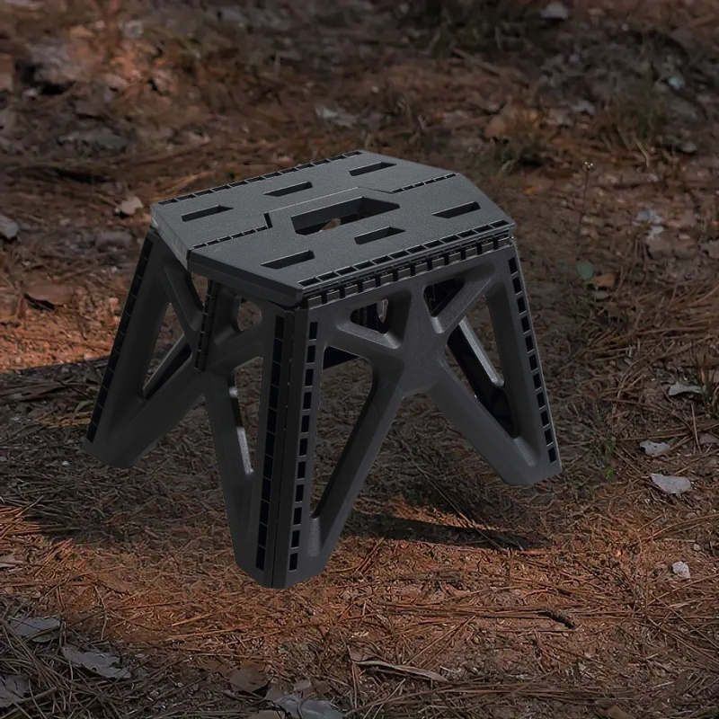 Kleiner Hocker für den Außenbereich, tragbarer Klapphocker, hohe Tragfähigkeit, langlebig, kleiner Stuhl, Angelhocker, Strandhocker, Campinghocker